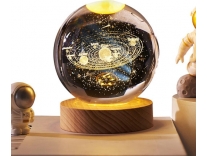 3D Crystal Ball Astronomy Night Lamp 5cm Multicolor