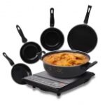 ATEVON Cookware Collection Set 5 pcs Black