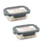 ATTRO Glassox Borosilicate Rectangular Glass Lunch Box Food Storage Container