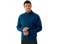 AUSK Solid High Neck Full Sleeve Fleece Jacket Men