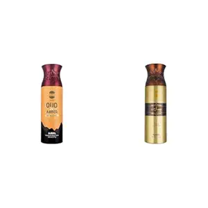 Ajmal Oud Amber Wisal Dhabab Deodorant Body Spray Gift