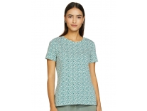 Amazon Symbol Womens Solid Cotton Stretch Half Sleeve Round Neck T Shirt 1