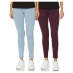 Amazon Symbol Womens Straight Mid Rise Ankle Leggings