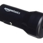 AmazonBasics Dual USB Car Charger for Apple and Android Devices Black