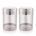 Attro Nexon Stainless Steel See Through Airtight Containers