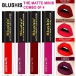 BLUSHIS Red Edition Liquid Matte Lipsticks Combo of 4