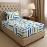 BSB HOME Premium Cotton Elastic Fitted Bedsheets Floral Print