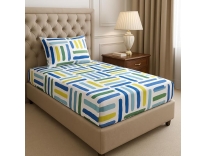BSB HOME Premium Cotton Elastic Fitted Bedsheets Floral Print