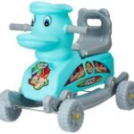 Baby Plastic Rider Cum Rocker Ride On Toy Green