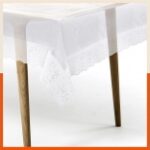 Bathla Matworks Albus Plastic Table Cover Dining Table Rectangular