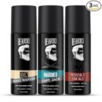 Beardo Don Mariner Captain Jack Whisky Smoke Body Spray Set for Men