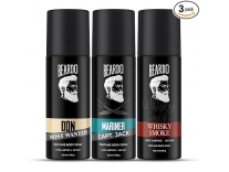 Beardo Don Mariner Captain Jack Whisky Smoke Body Spray Set for Men
