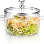 Bellemax Teddy Big Size Glass Serving Bowl with Lid