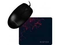 Bestor 2 in 1 Combo Wired Mouse Gaming Mouse Mat