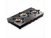 Butterfly Rapid 3 Burner Glass Top Gas Stove Auto Ignition