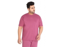 CHKOKKO Mens Plus Size Terry Cotton Half Sleeves T Shirt