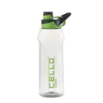 Cello Fitbe Sipper Water Bottle Black Green 1000ml