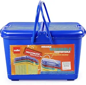Cello Multimate Plastic Utility Basket Small Blue