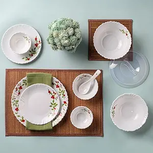 Cello Opalware Dazzle Series Imperial Rose 35 Pcs Dinner Set