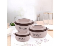 Cello Sapphire Insulated Steel Casserole Set Brown