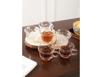 Ceradeco Bubble Shaped Transparent Glass Cups Set