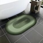 Cortina Premium Silicon Floor Mat 60x40 Light Green Oval