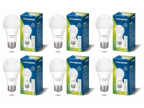 Crompton Dyna Ray 12W Round E27 LED Cool Daylight 6 Pack