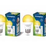 Crompton Dyna Ray 7W Round E27 LED Warm White Pack of 2