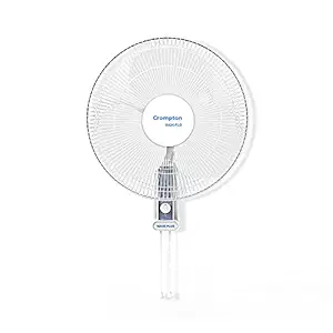 Crompton High Flo Waveplus Wall Mount Fan KD White
