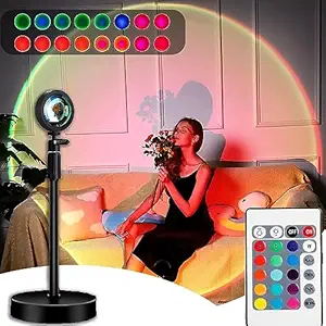 Desidiya Sunset Lamp Projection Romantic 16 Colors Night Light