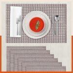 ENOS Woven PVC Table Mats for Home Dining Table Set of 6