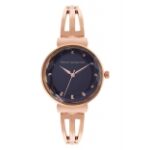 French Connection Analog Blue Dial Womens Stainless Steel Watch