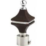 GLOXY Silver Brown Curtain Knobs Metal Pack