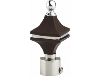 GLOXY Silver Brown Curtain Knobs Metal Pack