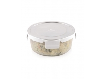 Glassox Borosilicate Round Glass Lunch Box Stainless Steel Lid