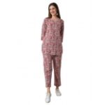 Graviteee Women Cotton Night Suit Top and Pajama Set