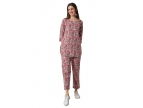 Graviteee Women Cotton Night Suit Top and Pajama Set