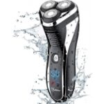 Hatteker Mens USB Rechargeable Electric Shaver Cordless Rotary Wet and Dry Beard Trimmer