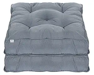 Heart Home Microfiber Square Chair Pad for Office Home or Car Sitting