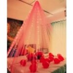Hemito Romantic Tent Decoration Set Pink Backdrop