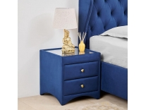 Home Centre Stellar Max Fabric Bedside Table Blue