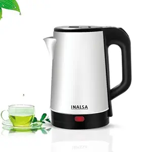 INALSA Electric Kettle Prism FS 1500W 1.8L Black Silver