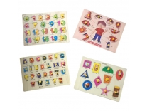 KITTER Wooden Puzzle Trays ABC 0 20 Shapes Body Parts