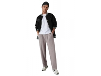 KOTTY Mens Relaxed Fit Pleated Trousers Casual Straight Leg Pants