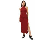 KOTTY Womens Bodycon Ankle Length Dress Magic Frost Maroon