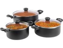 Kreme Casserole Non Stick Cookware Set Aluminium 3 Piece