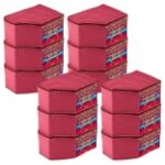 Kuber Industries Blouse Cover Organizer Pack of 12 Maroon