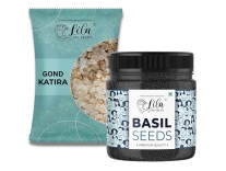 LILA Dry Fruits Gond Katira Basil Seeds Combo 1 KG
