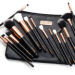 MINARA Makeup Brush Applicator Set Premium Leather Pouch