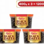 Manna Black Dates Premium Organic Handpicked Dates